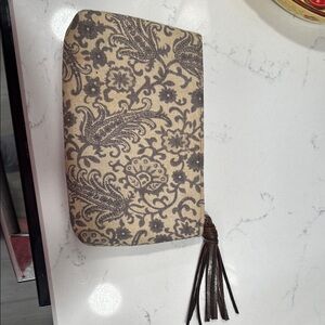 Floral Patterned Clutch with Tassel